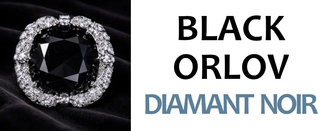 Diamant noir Black Orlov sur fond sombre et élégant