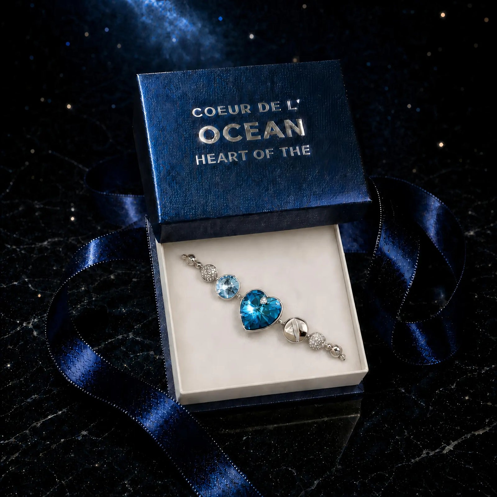 Bracelet Titanic Coeur de l'Océan dans son écrin