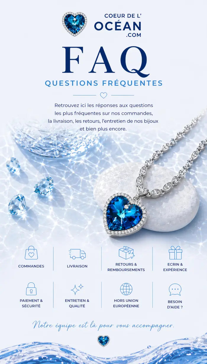 FAQ de la bijouterie coeur-de-locean.com