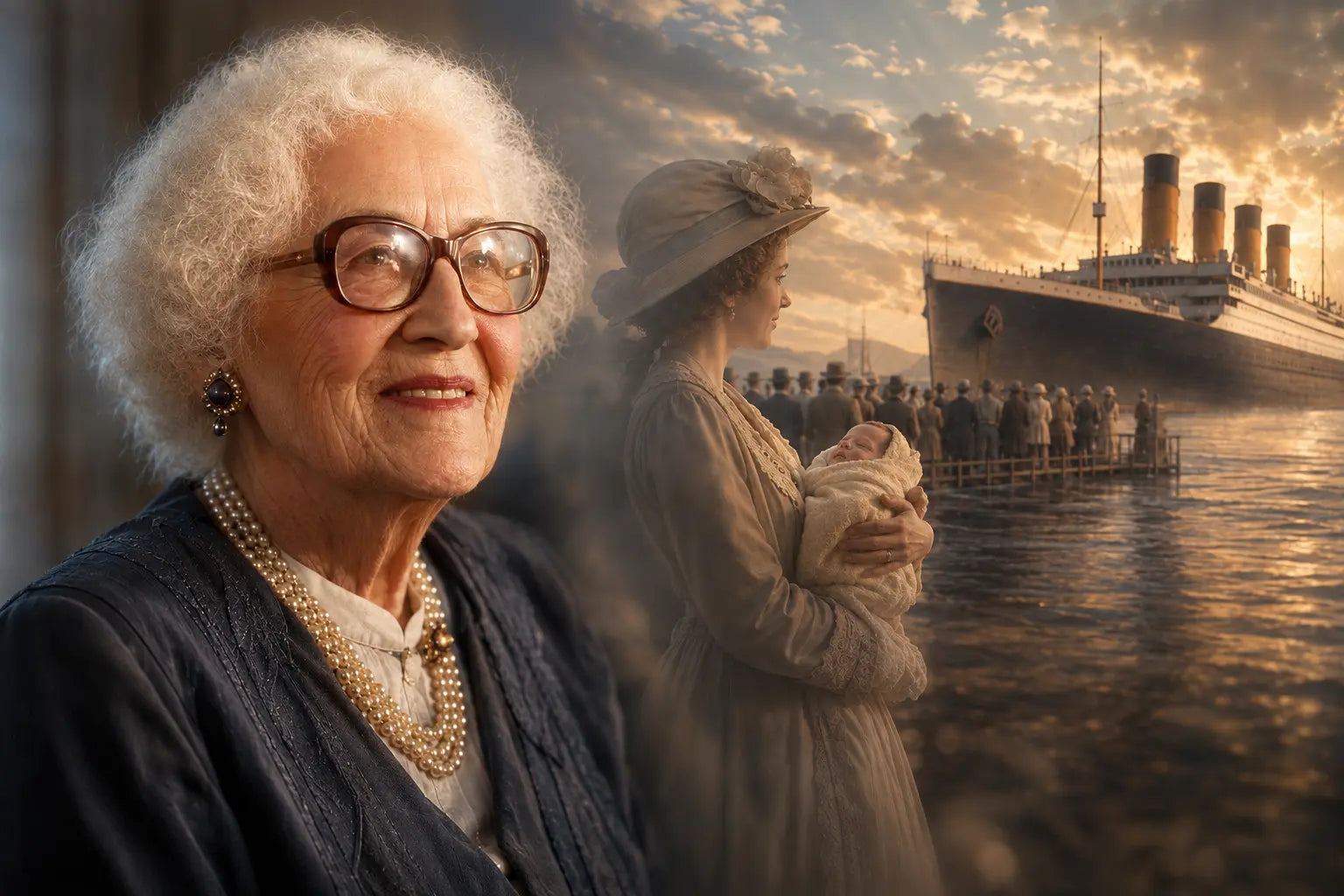 Millvina Dean, plus jeune passagère et dernière survivante du Titanic