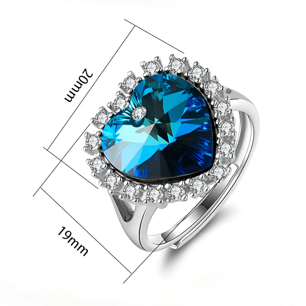 Bague Bijou Coeur de l'Océan