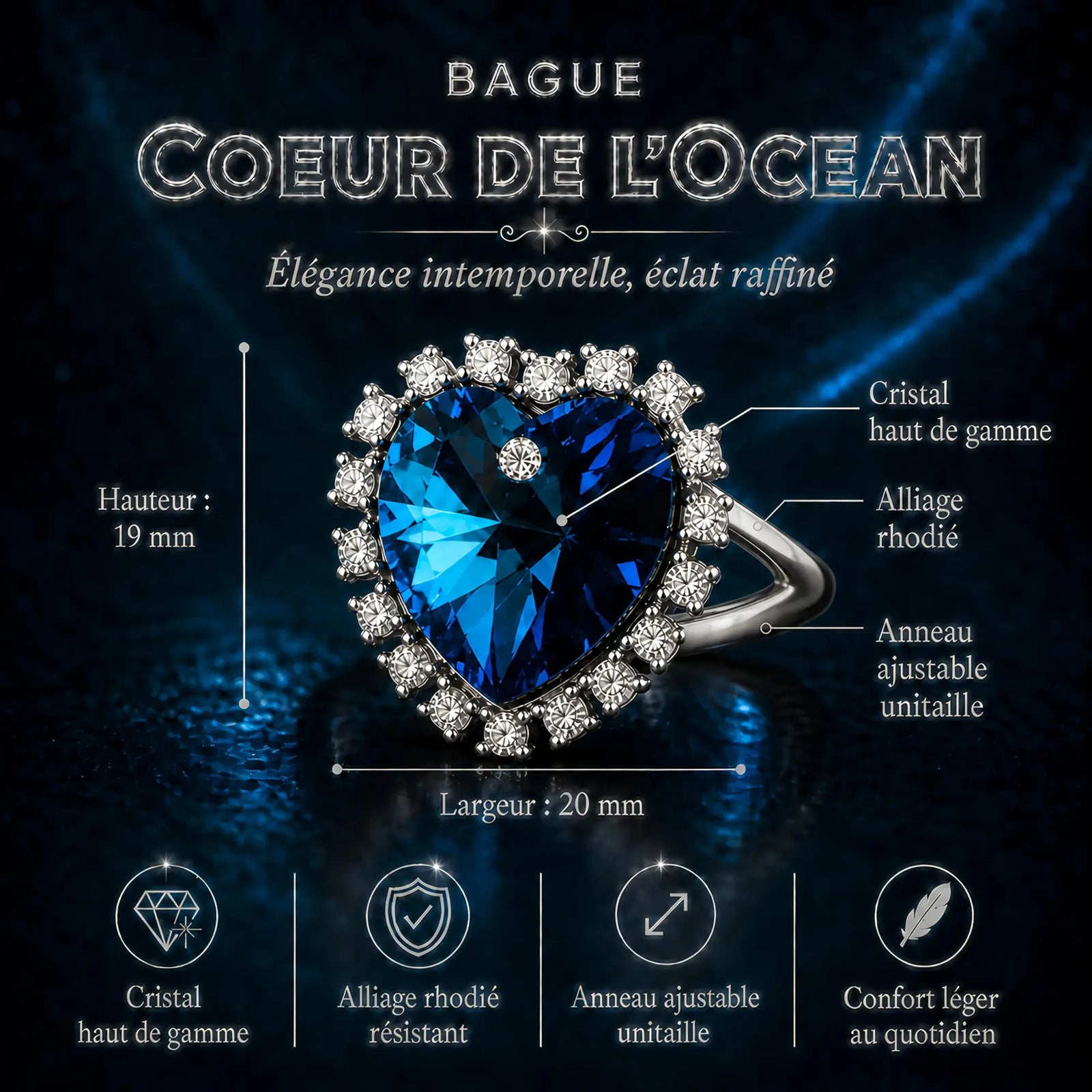 Fiche de la bague Coeur de l'Océan