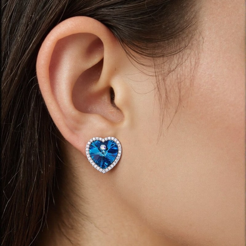 Boucles d'Oreilles Collier Coeur de l'Océan