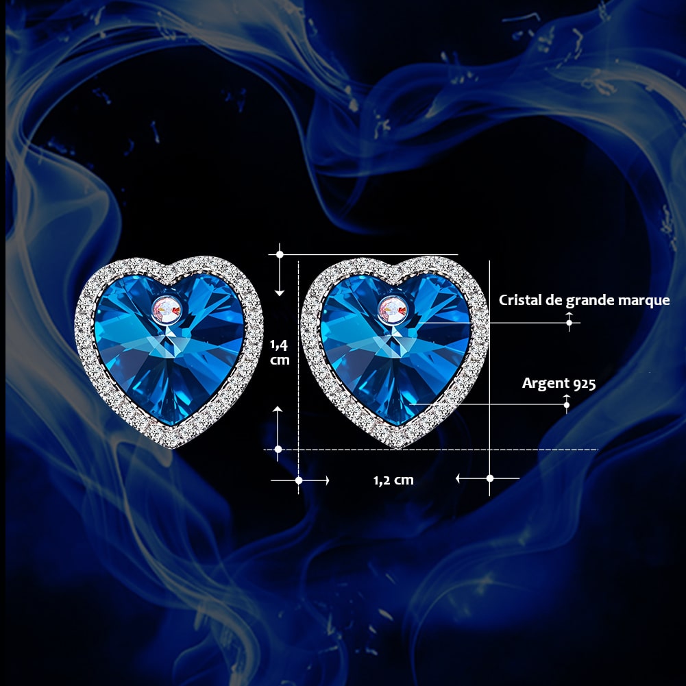 Boucles d'Oreilles Titanic Coeur de l'Ocean